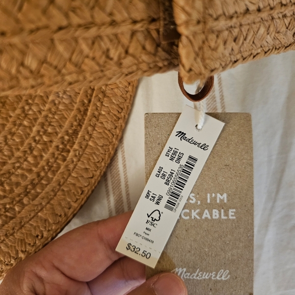 Madewell packable straw hat - Picture 3 of 3